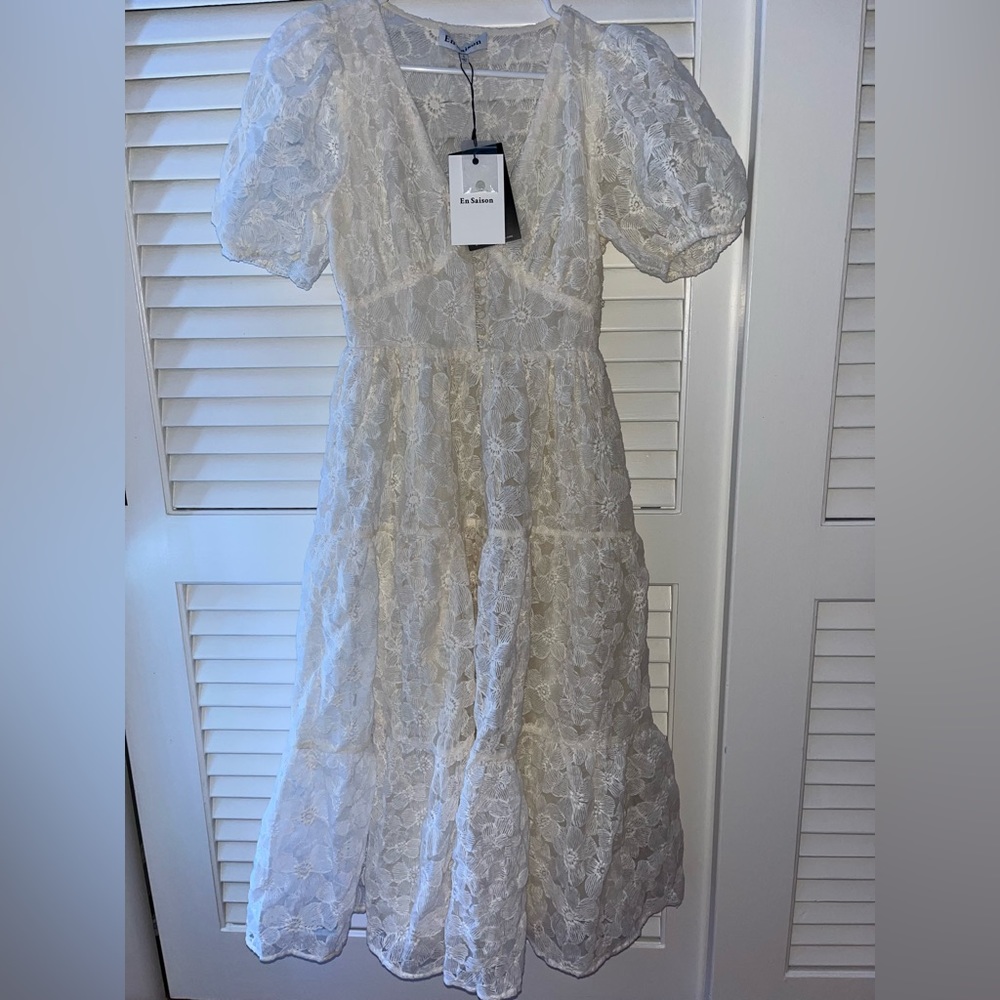 En Saison White Lace Dress!